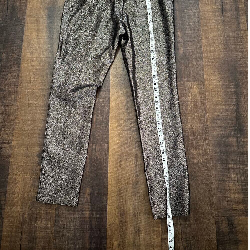 J.McLaughlin Metallic Ankle Pants Silver Shimmer Size 8 - Picture 7 of 10